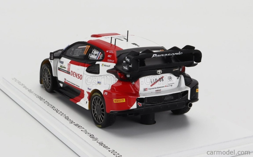 Spark-model Toyota Yaris Gr Hybrid Rally1 Team Toyota Gazoo Racing Wrt N 17 2nd Rally Japan 2023 Sebastian Ogier - Vincent Landais 1:43 Biela červená čierna