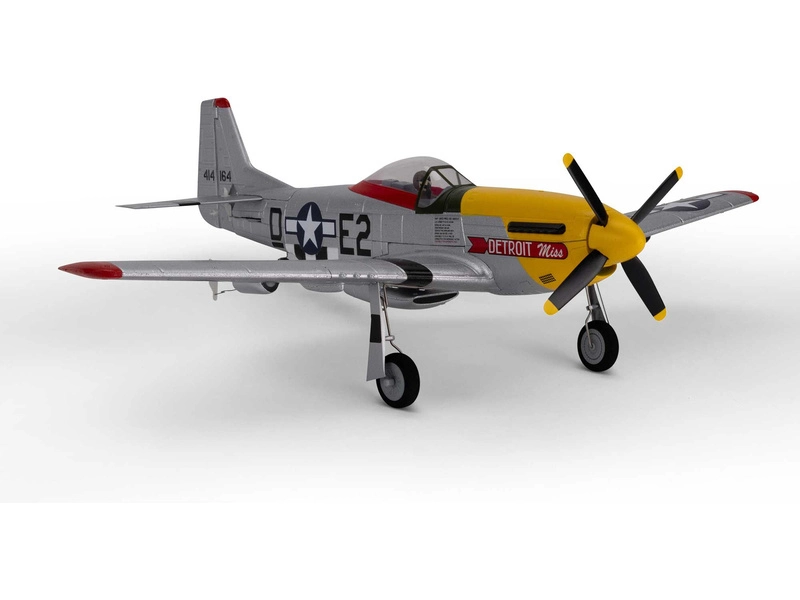 RC letadlo E-flite P-51D Mustang 0.49m Detroit Miss SAFE Select BNF Basic