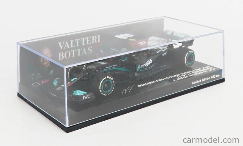 Minichamps Mercedes gp F1 W12 Mercedes M12 Eq Power+ Team Amg Petronas Motorsport Formula One N 77 3rd Bahrain Gp 2021 Valtteri Bottas 1:43 Black Green
