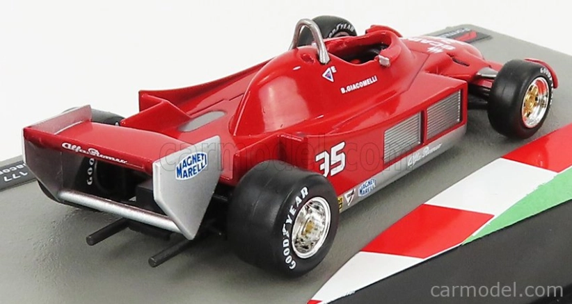 Edicola Alfa romeo F1 177 N 35 Sezóna 1979 Bruno Giacomelli 1:43 Červená biela