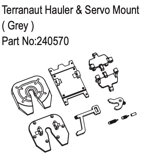HBP240570 - Terranaut Hauler & Servo Mount ( Grey )