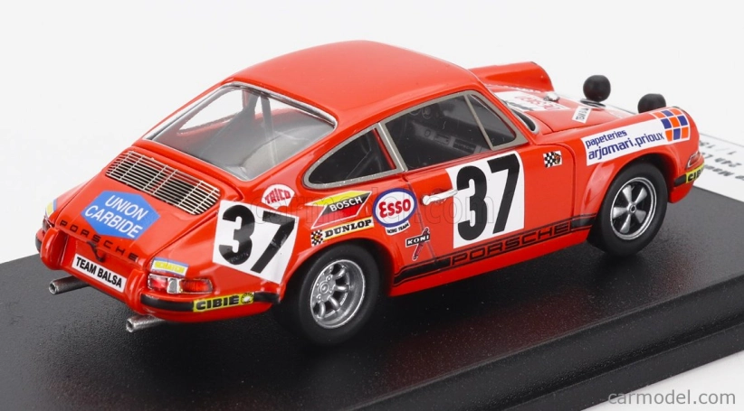 Trofeu Porsche 911s 2.4l Coupe Team P.mauroy N 37 24h Le Mans 1971 Pierre Mauroy - Jean Claude Lagniez 1:43 Orange