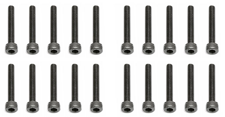 M3x20mm, Imbus šrouby s válcovou hlavou, 10 ks.