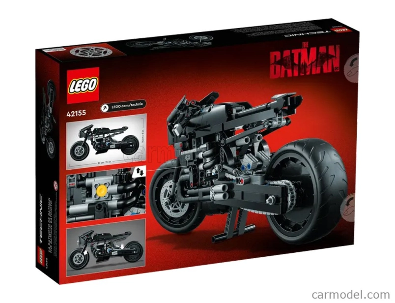 Lego Batman Lego Technic - Batman Batcycle - Motorka - The Batman Movie - 641 dielikov čierna