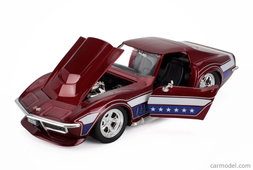 Jada Chevrolet Corvette Zl1 Stingray Coupe 1969 1:24 červená