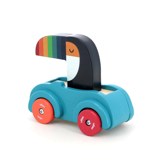 Vilac Dřevěné autíčko s klaksonem Tukan