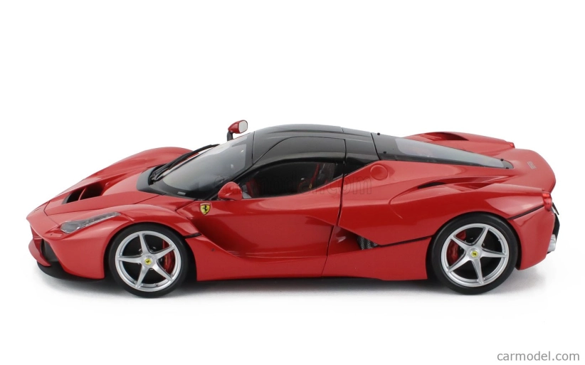 Bbr-models Ferrari Laferrari 2013 - Silver Rims 1:18 Rosso Corsa 322 - Červená