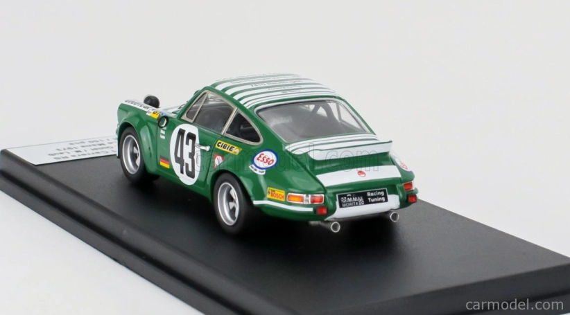 Trofeu Porsche 911 Carera Rs Coupe (night Version) N 43 24h Le Mans 1973 Jurgen Zink - Gerd Quist - Manfred Laub 1:43 Zelená Bílá