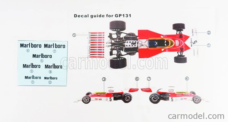 Gp-repliky Mclaren F1 M23 Ford Texaco N 6 Winner Argentina Gp 1974 Danny Hulme 1:18 Červená biela