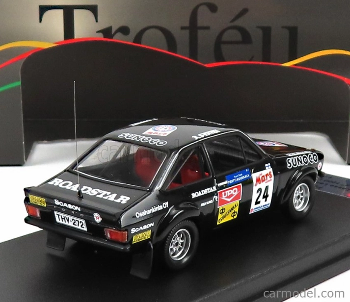 Trofeu Ford england Escort Mkii N 24 Rally 1000 Lakes 1979 L.lampi - P.kuukkala 1:43 Black