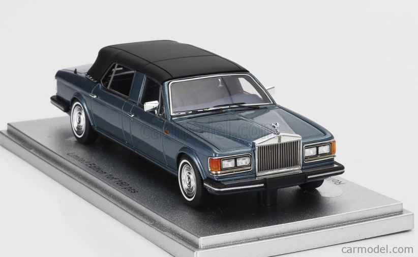 Kess-model Rolls royce Silver Spur Landaulette Semicovertible Closed 1987 1:43 Blue Met Black