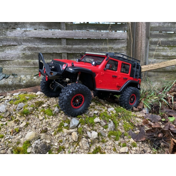 RC auto DF-4S PRO Crawler 313 mm 1:10, červená