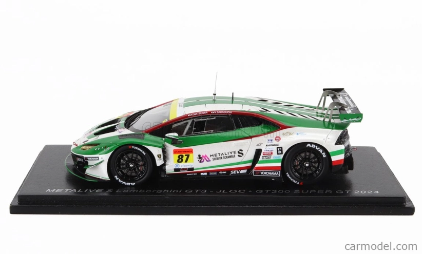 Spark-model Lamborghini Lamborghini Gt3 Team Jloc N 87 Gt300 Class Super Gt 2024 Kosuke Matsuura - Natsu Sakaguchi 1:43 Zelená Biela