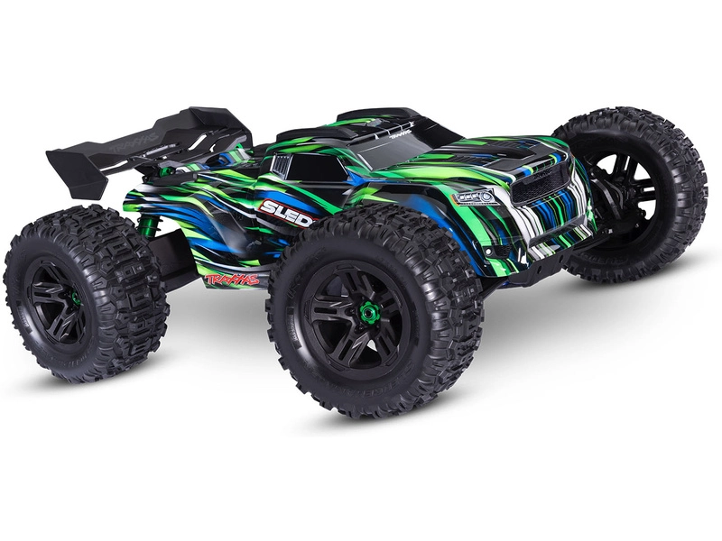 RC auto Traxxas Sledge s belted pneu 1:8 RTR, modrá