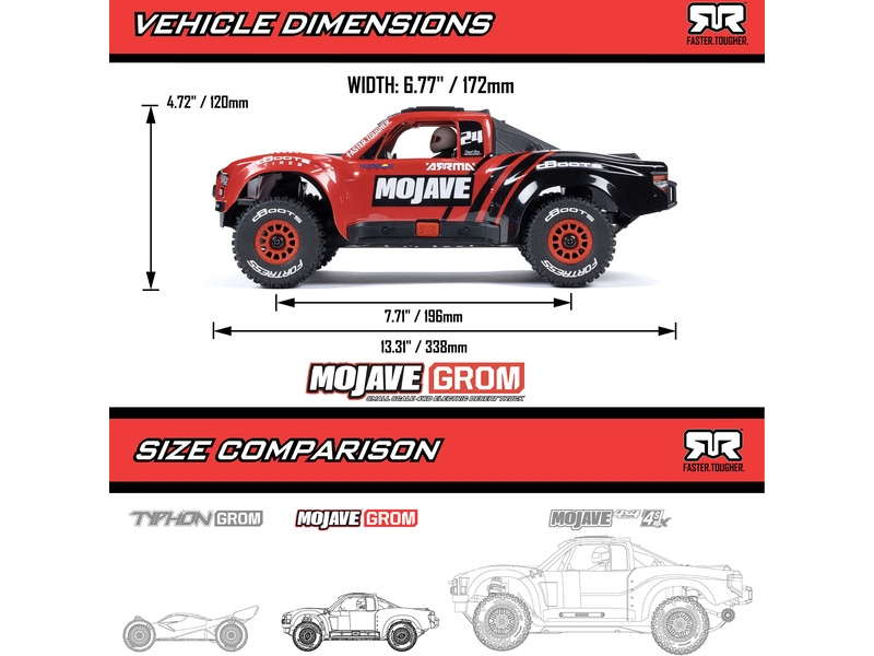 RC auto Arrma Mojave Grom 1:18 4WD RTR, modrá