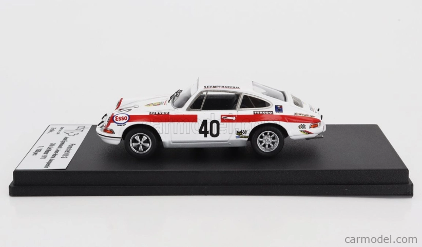 Trofeu Porsche 911s Coupe N 40 24h Le Mans 1971 Jean Egreteaud - Jean Marie Jacquemin 1:43 Biela červená