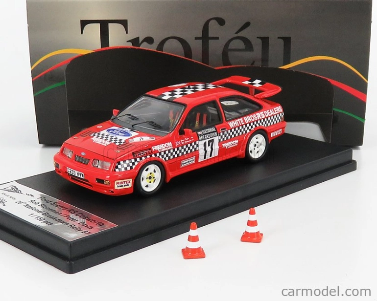 Trofeu Ford england Sierra Cosworth Rs N 17 Rally National Breakdown 1987 R.stoneman - P.davis 1:43 Red Black
