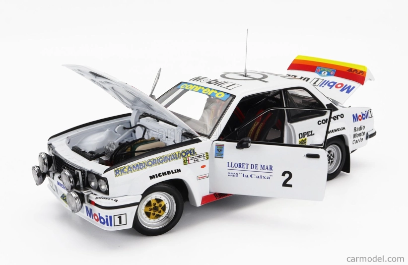 Sun-star Opel Ascona 400 Rally (night Version) N 2 Winner Rally Costa Brava 1982 Tony Fassina - Rudy 1:18 Bílá Červená Oranžová