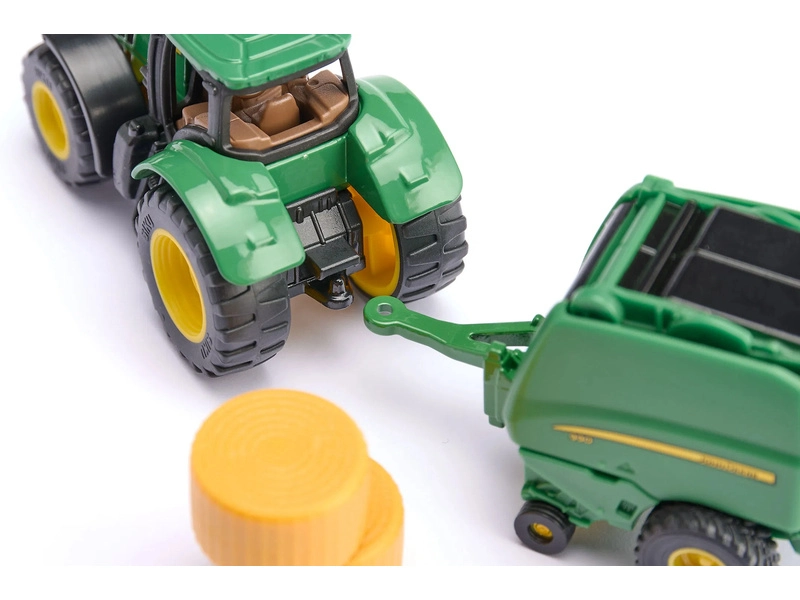 SIKU Blister - Traktor John Deere s lisom na balíky