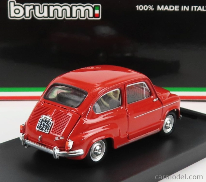 Brumm Fiat 600d Berlin 1960 1:43 Rosso Corallo - červená