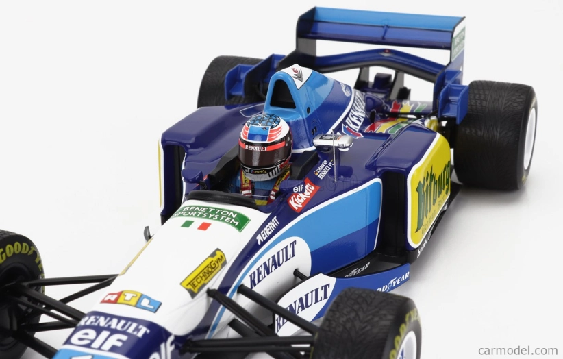 Minichamps Benetton F1 B195 Team Mild Seven Renault N 1 World Champion Winner Japan Gp With Rain Tyres Michael Schumacher 1995 1:18 Modrá Žlutá