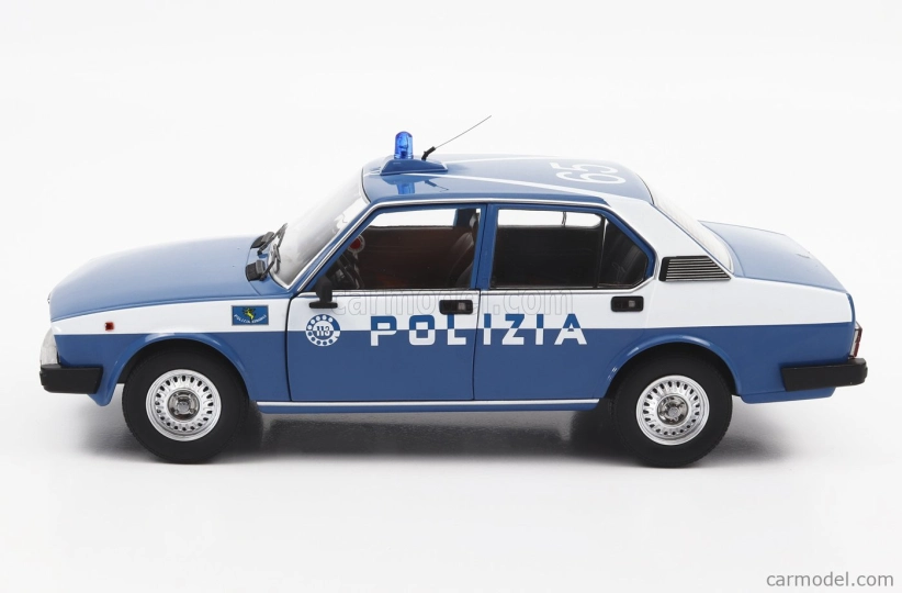 Mitica-diecast Alfa romeo Alfetta 2000 Polizia Stradale 1978 Police 1:18 Modrá Bílá