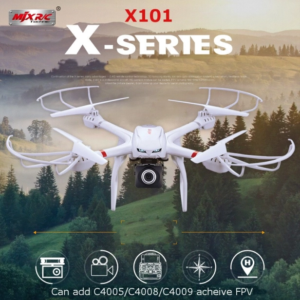 Dron MJX X101 FPV s kamerou C4018 v ALU kufru