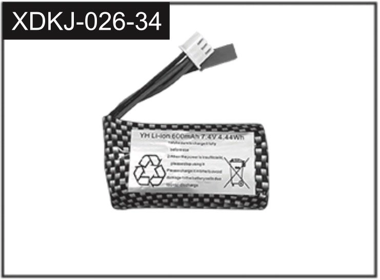 J-026-34 – Li-Ion akumulátor 7,4 V 600 mAh