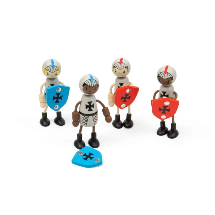 Bigjigs Toys Sada drevených postavičiek Stredovekí rytieri