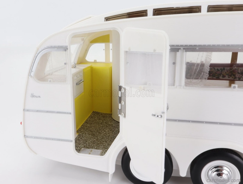 Norev Peugeot 404 With Caravan Roulotte Henon 1965 1:18 Brown Met
