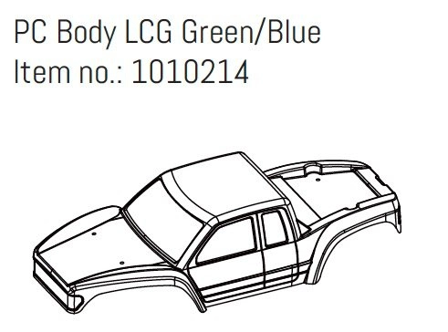 AB1010214 - PC Body LCG Green/Blue - GOAT
