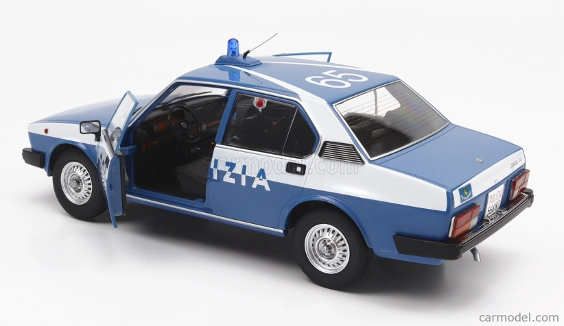 Mitica-diecast Alfa romeo Alfetta 2000 Polizia Stradale 1978 Police 1:18 Modrá Bílá