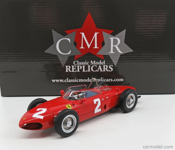 Cmr Ferrari F1 Dino 156 Sharknose N 2 Víťaz majstrovstiev sveta v talianskej Monze 1961 Phil Hill 1:18 červená