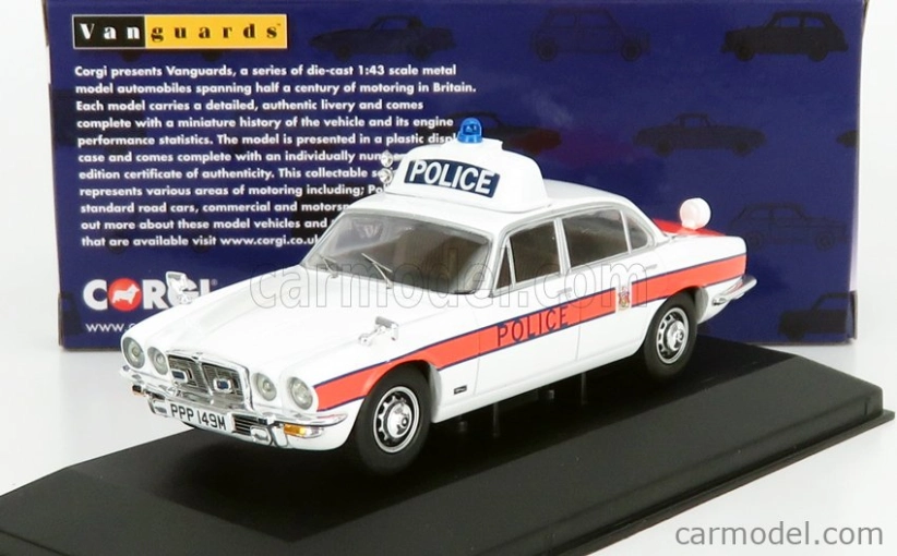 Vanguards Jaguar Xj6 Mkii 4.2l Police 1971 1:43 Bílá Oranžová