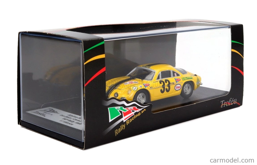 Trofeu Renault A110 Alpine (night Version) N 3 Rally Tap 1968 Dan Blain - Christian Melville 1:43 Žlutá Černá