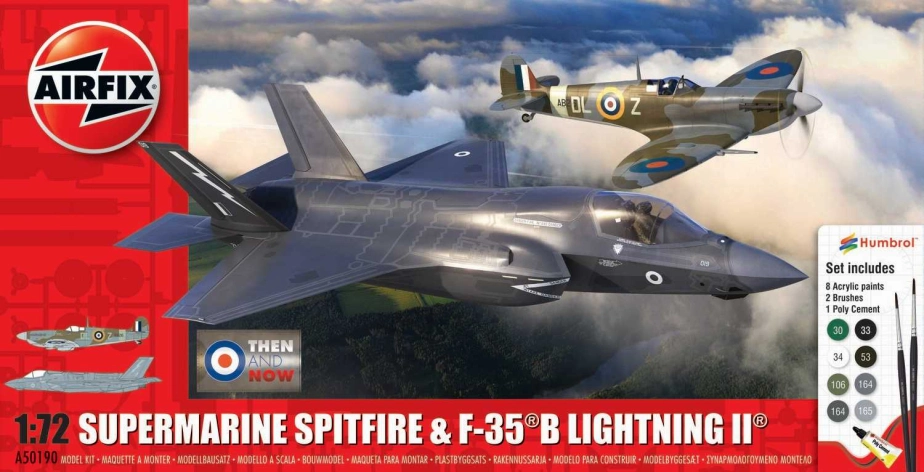 Airfix Spitfire Mk.Vc, F-35B Lightning II (1:72) (darčeková súprava)
