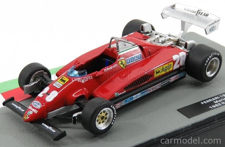 Edicola Ferrari F1 126c2 N 28 Monza Italy Gp 1982 Mario Andretti 1:43, červená