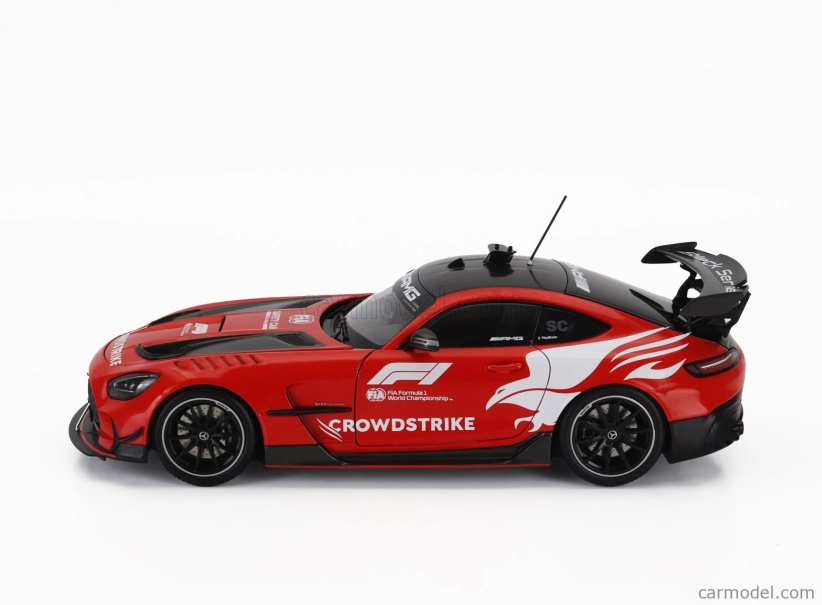 Minichamps Mercedes benz Amg Gt V8 Black Series F1 Safety Car Crowdstrike Season 2024 Bernd Maylander 1:18 Červená Bílá Černá