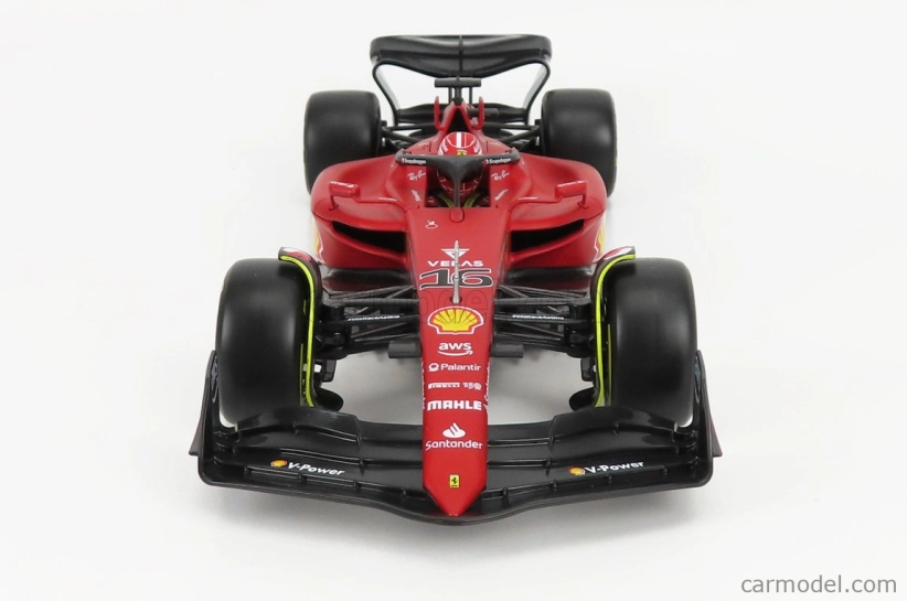 Bburago Ferrari F1-75 Scuderia Ferrari N 16 Season 2022 Charles Leclerc 1:18, červená