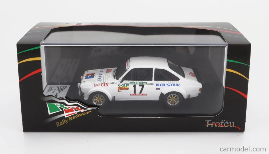 Trofeu Ford england Escort Mkii (nočná verzia) N 17 Rally Portugal 1983 J.p.borges - R.bevilacqua 1:43 Biela