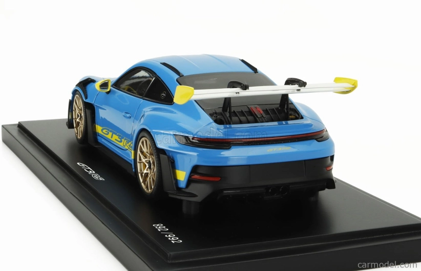 Spark-model Porsche 911 992 Gt3 Rs Coupe 2023 1:18 Light Blue Yellow