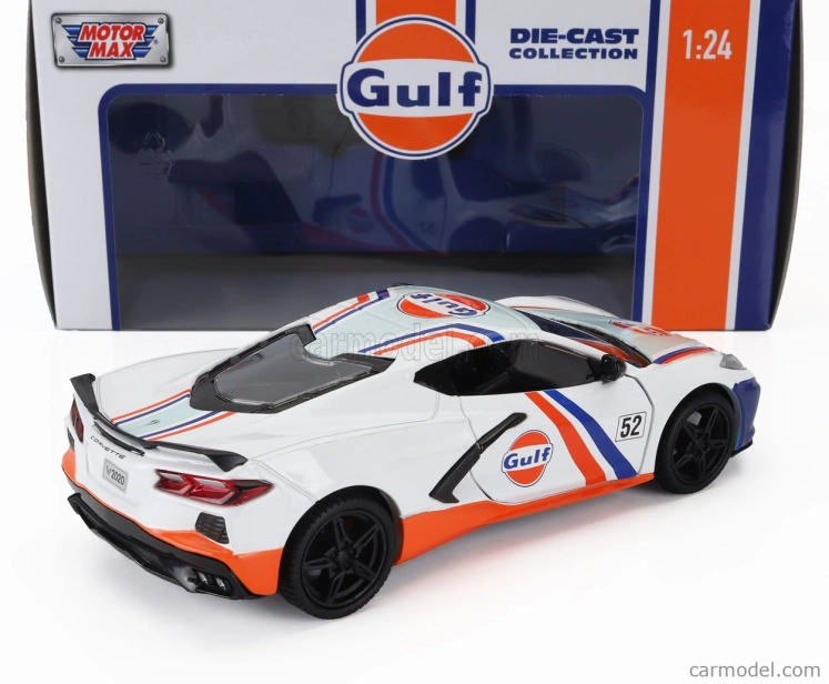 Motor-max Chevrolet Corvette C8 N 52 Gulf Racing 2020 1:24 Bílá Modrá Oranžová