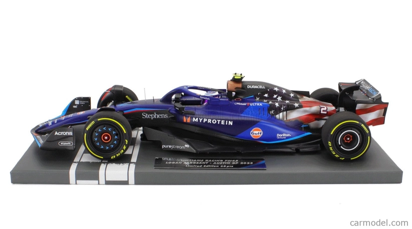 Minichamps Williams F1 Fw45 Team Williams Racing Gulf N 2 Austin Usa Gp 2023 Logan Sargeant 1:18 Modrá