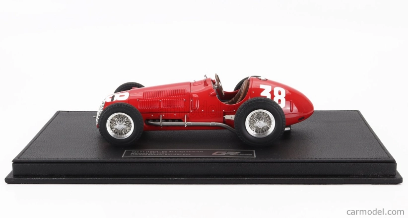 Gp-replika Ferrari F1 125 N 38 Monaco Gp 1950 Luigi Villoresi 1:18 Červená