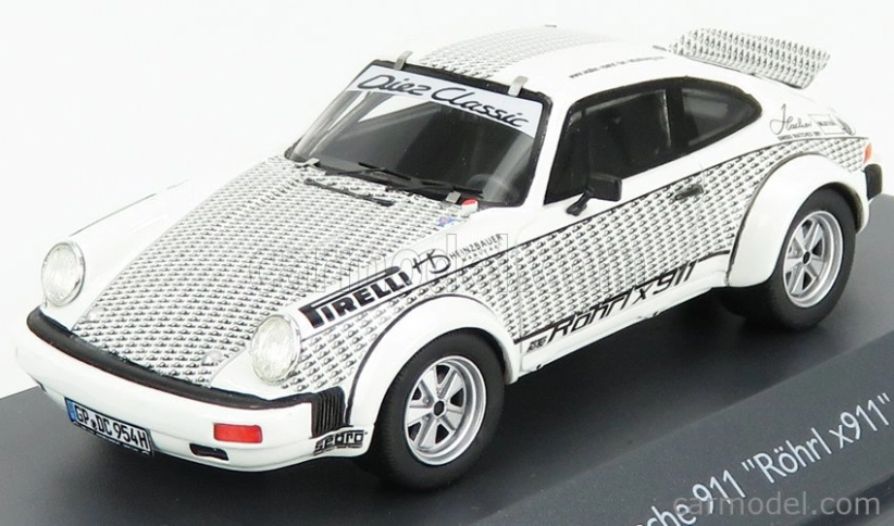 Schuco Porsche 911 Coupe Walter Rohrl 1969 1:43 Bílá Černá