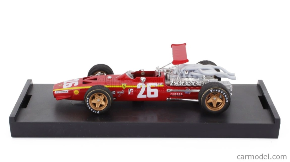 Brumm Ferrari F1 312 N 15 Spain Gp 1969 Chris Amon - s figúrkou vodiča 1:43 červená biela
