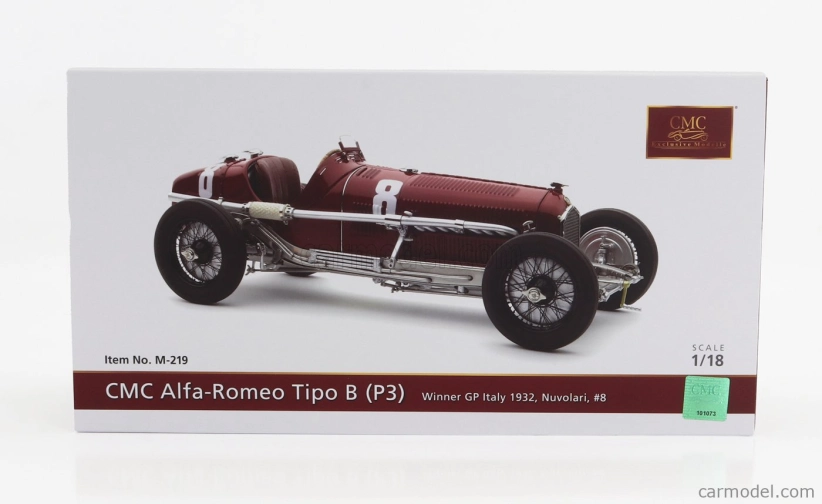 Cmc Alfa romeo F1 P3 N 8 Winner Italy Gp 1932 Tazio Nuvolari 1:18 Red
