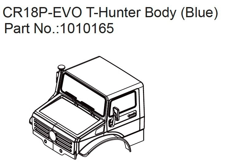 HBP240358 - (1010165) T-Hunter PC Body (blue) - EVO 1:18