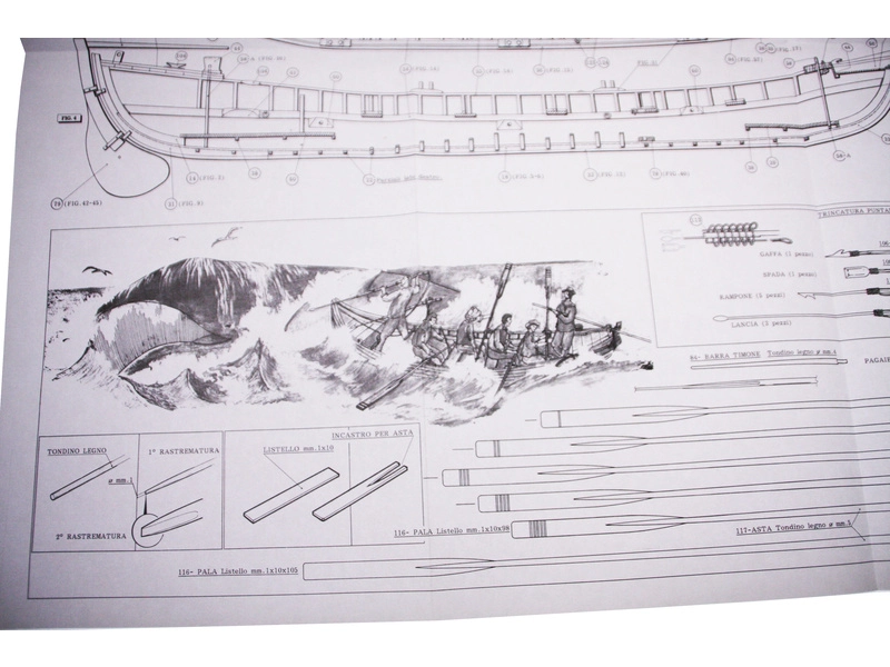 AMATI Walfangboot harpunársky čln 1860 1:16 kit