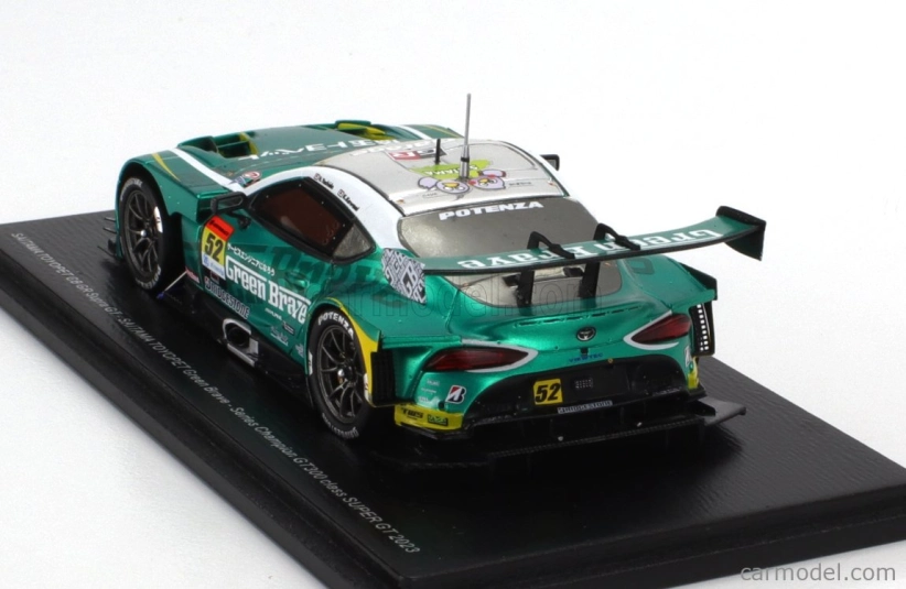 Spark-model Toyota Gr Supra Team Toyopet N 52 Gt300 Class Super Gt 2023 H.yoshisa - K.kawaai 1:43 Light Green White